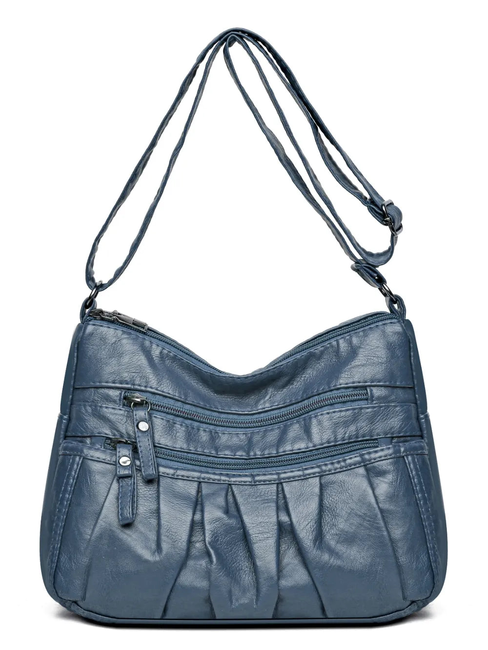 Arelia Ruched PU Leren Schoudertas