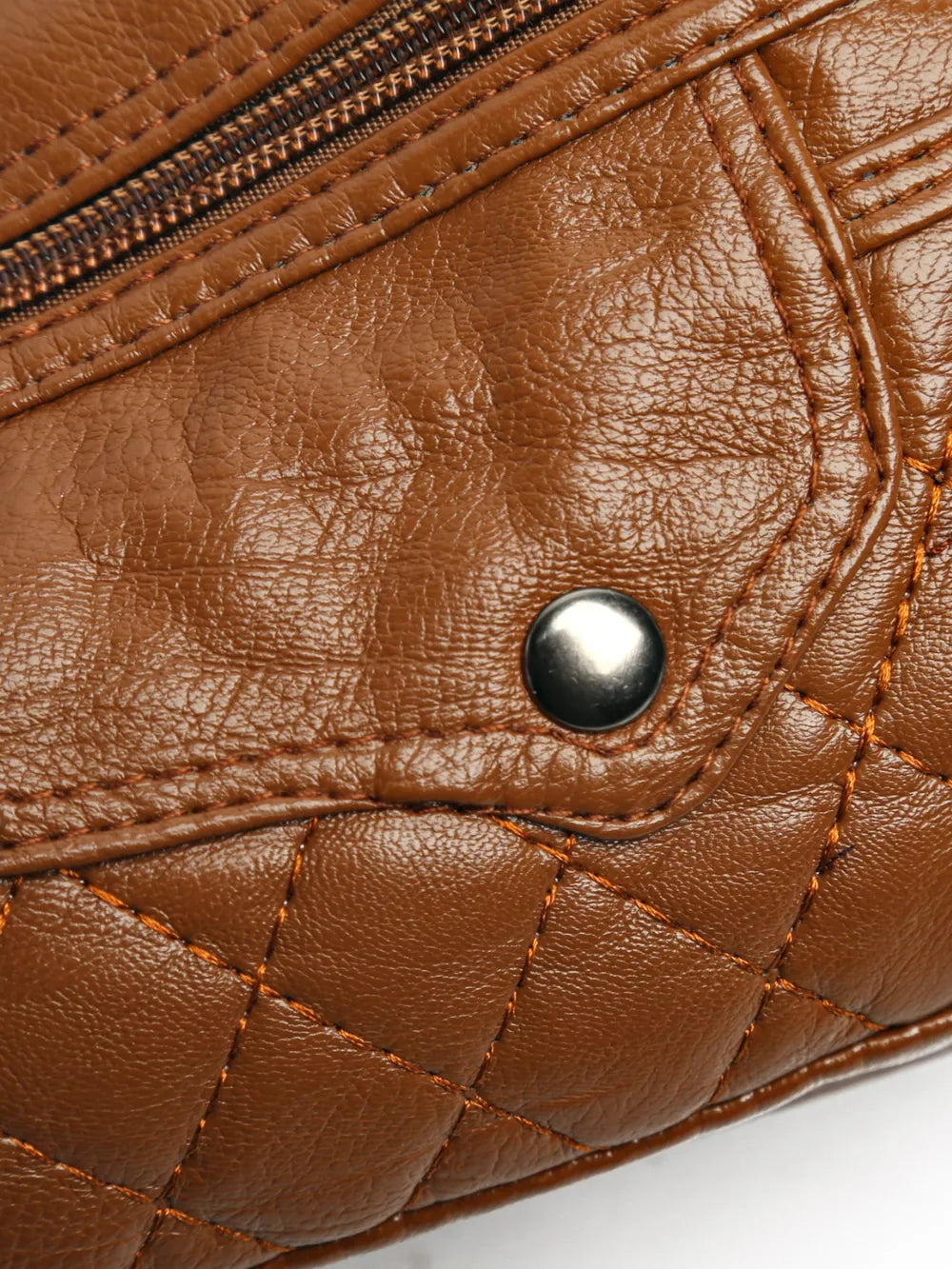 Leather Multi Pockets Adjustable Strap Shoulder Bag