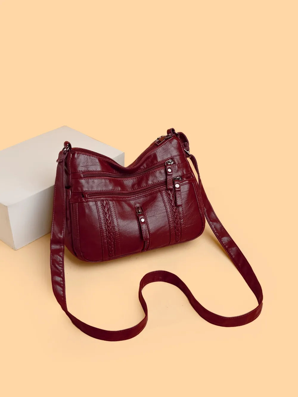 Sac porté épaule en cuir à bandoulière réglable
