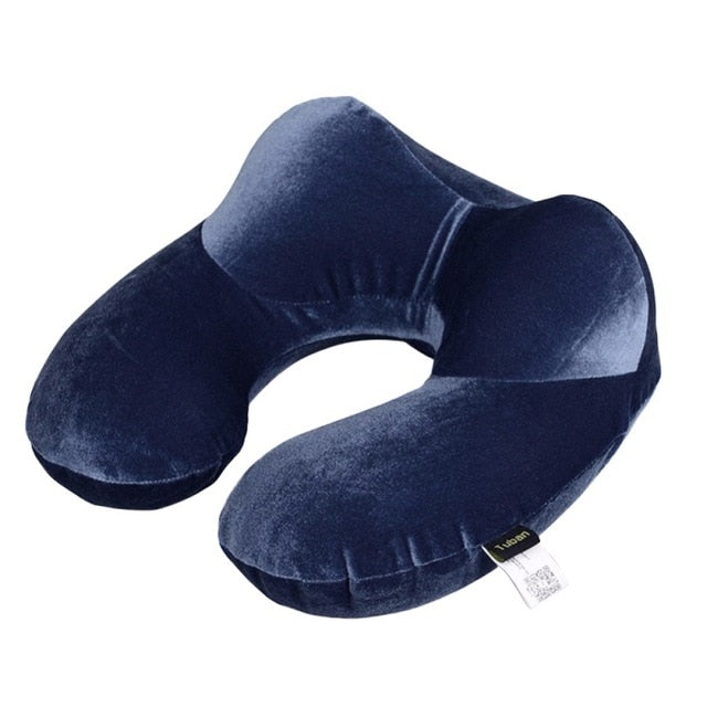 Inflatable Travel Neck Pillow – Soft U-Shaped Neck Support Pillow for Flights