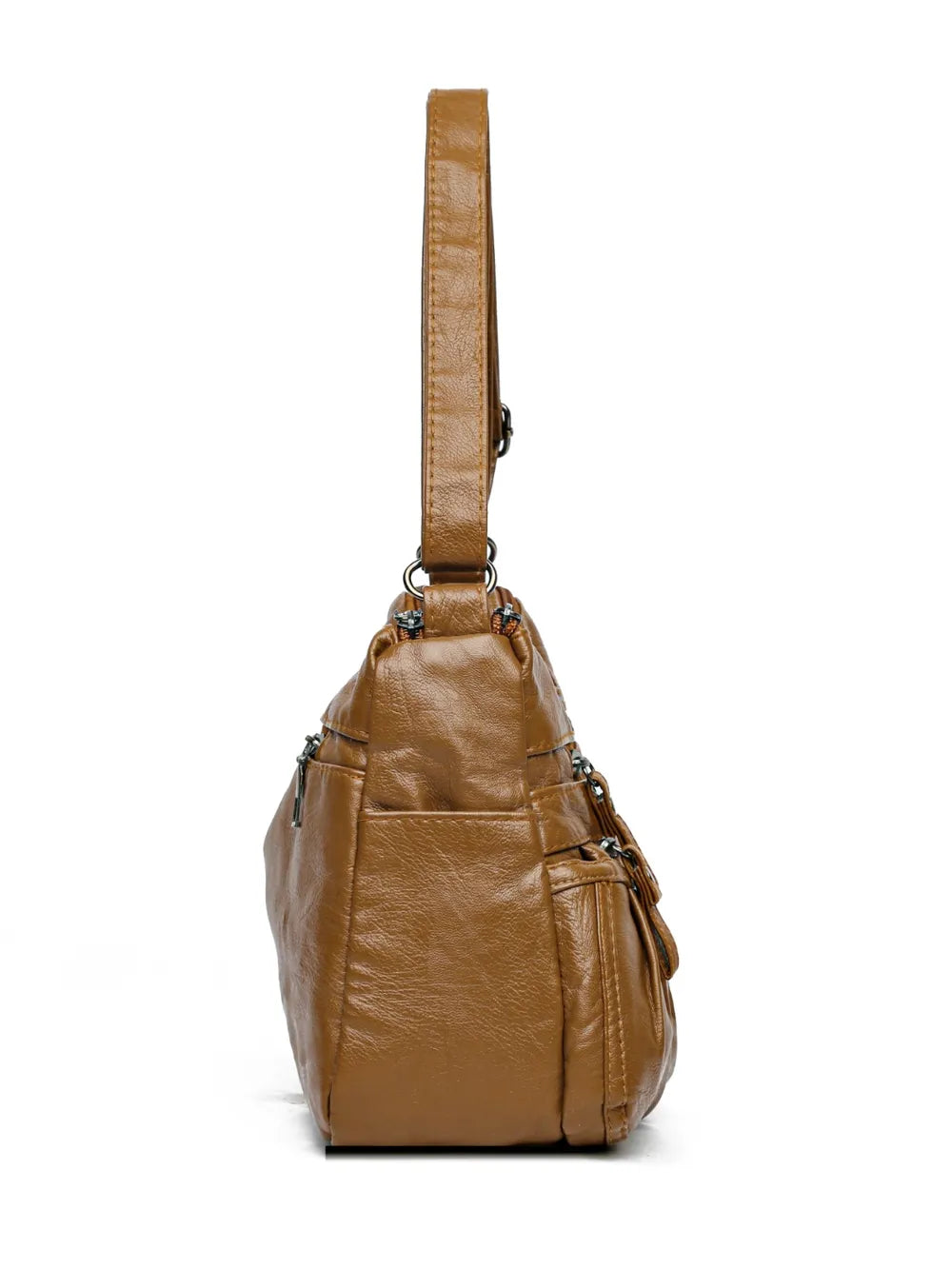 Arelia Ruched PU Leren Schoudertas