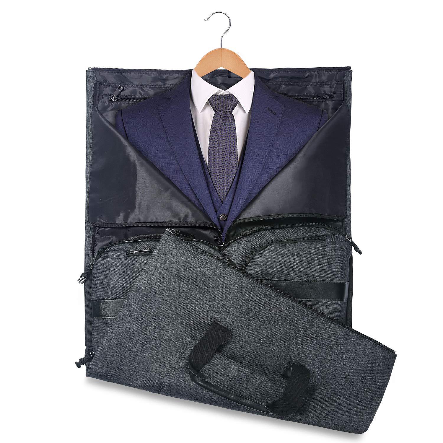 Men’s Suit Travel Bag – Foldable Garment Duffel Bag with Shoe Compartment, Waterproof Business Trip Carry-On Luggage Bag
