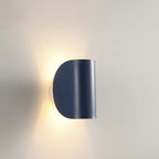 Adjustable Half Shade Wall Sconce Articulating Arm LED Reading Bedroom Home Office — 3 Finishes