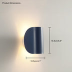 Adjustable Half Shade Wall Sconce Articulating Arm LED Reading Bedroom Home Office — 3 Finishes