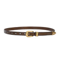 Leather Belt – Women’s Full Grain Cowhide Slim Waist Belt