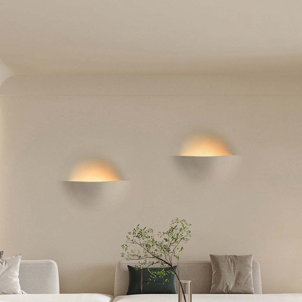 Aria Modern White Recessed LED Wall Lamp with Metal and Plaster Finish