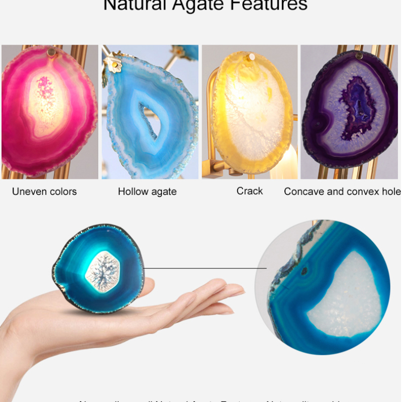 Aria Agate Creative Colourful Chandelier Bedroom/Living Room
