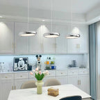 Aria Modern Minimalist Pendant Light Red Black Silver Metal Bedroom