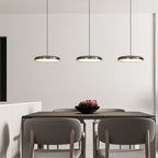 Aria Modern Minimalist Pendant Light Red Black Silver Metal Bedroom