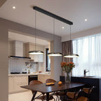 Aria Modern Minimalist Pendant Light Red Black Silver Metal Bedroom