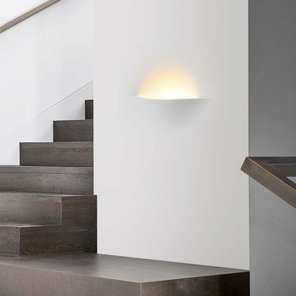 Aria Modern White Recessed LED Wall Lamp with Metal and Plaster Finish