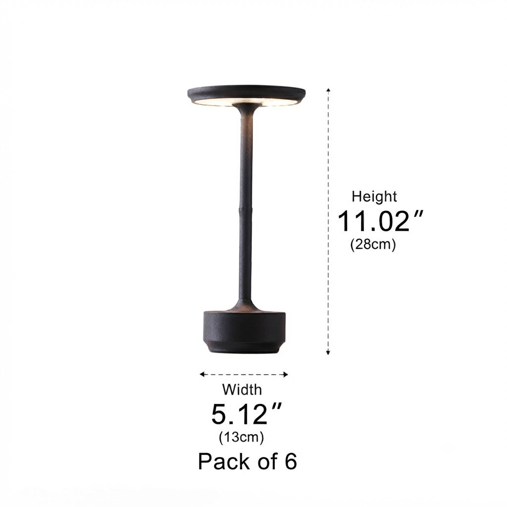 USB Dimmable Dish LED Table Lamp Modern Bedside Dining Home Office — Gold Silver Black Singles & Sets