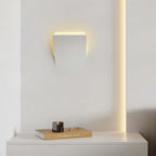 Aria Modern White Recessed LED Wall Lamp with Metal and Plaster Finish