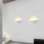 Aria Modern White Recessed LED Wall Lamp with Metal and Plaster Finish