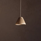 Ritta Pleated Pendant Light Wabi Sabi, Metal/Fabric, Living Room