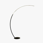 Mira Modern Arc LED Floor Lamp, Black/White, Metal/Silicon