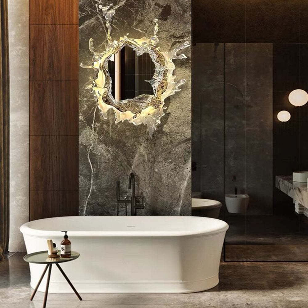 Kristy Water Ripple Mirror Wall Lamp – Elegant Reflective Lighting