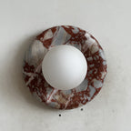 Orli Marble Wall Sconce Natural Stone LED Bedroom Living Room — Multiple Stone Selections