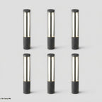 Residential Bollard Lights Modern Cylindrical LED Landscape Pathway Driveway — 31 to 47 Inch Sets