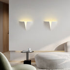 Aria Modern White Recessed LED Wall Lamp with Metal and Plaster Finish