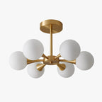 Valentina  Contemporary  Flush Mount Ceiling  Light, Glass Bubble