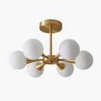 Valentina  Contemporary  Flush Mount Ceiling  Light, Glass Bubble