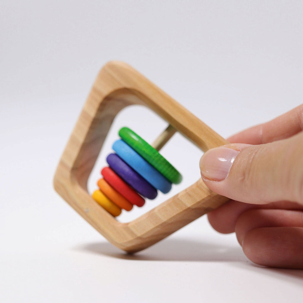 Grimm's Rainbow Rattle Pyramid