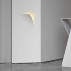 Aria Modern White Recessed LED Wall Lamp with Metal and Plaster Finish