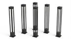 Modern Black Aluminum Solar Pathway Bollard Light IP65 Outdoor Garden Driveway — Singles to 8-Pack