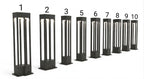 Modern Black Aluminum Solar Pathway Bollard Light IP65 Outdoor Garden Driveway — Singles to 8-Pack