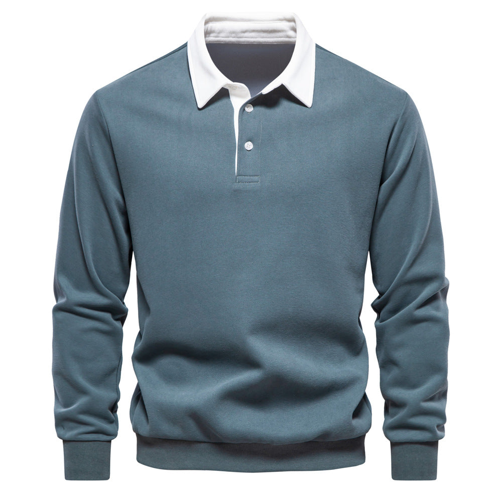 Amazirhub | Men’s Long Sleeve Polo Sweatshirt