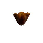 Petalia Glass Wall Sconce Art Deco LED Bedroom Living Room Hallway — Beige Green Brown Amber