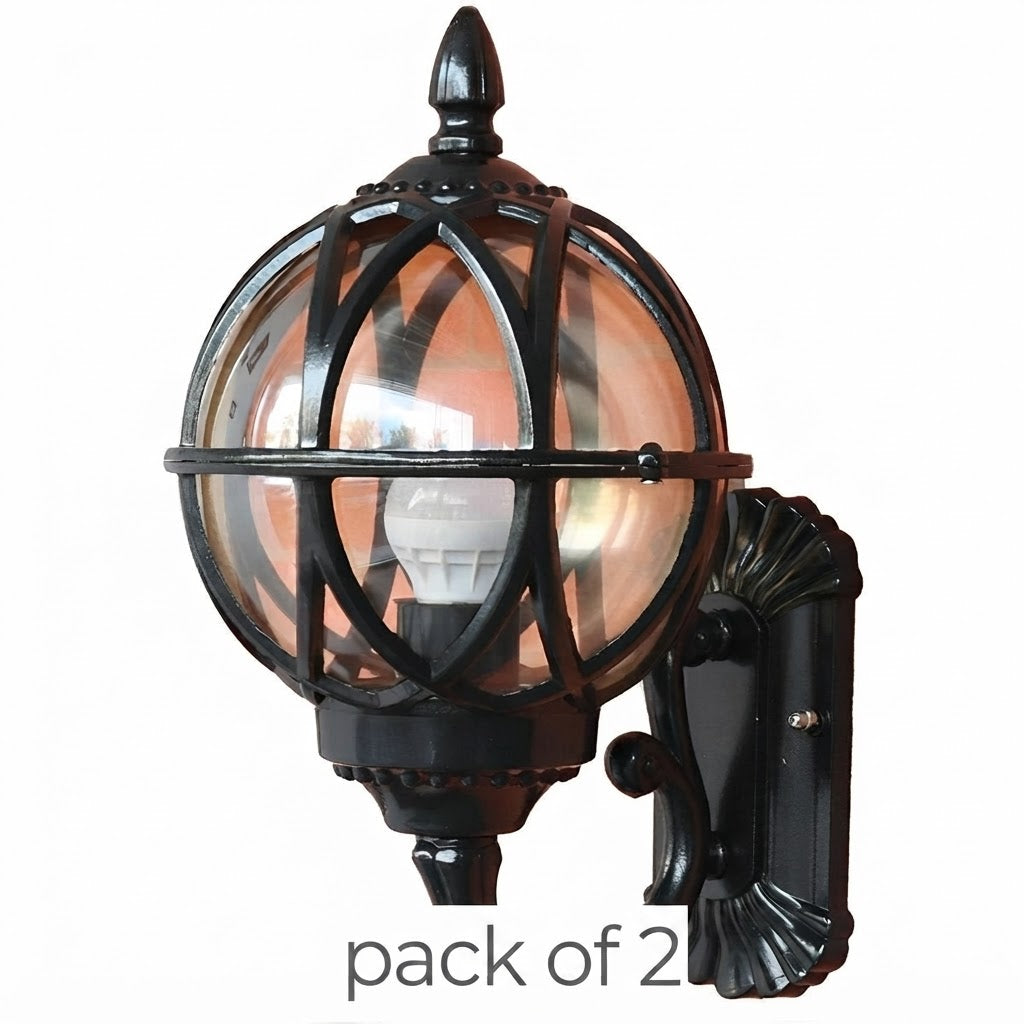 Bird's Nest Outdoor Wall Light Lantern Vintage Black Bronze Waterproof — 8 to 12 Inch Singles & Sets