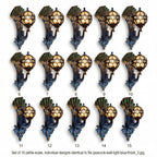 Peacock Outdoor Wall Light Retro European Aluminum Waterproof Hardwired — Black Bronze Sets