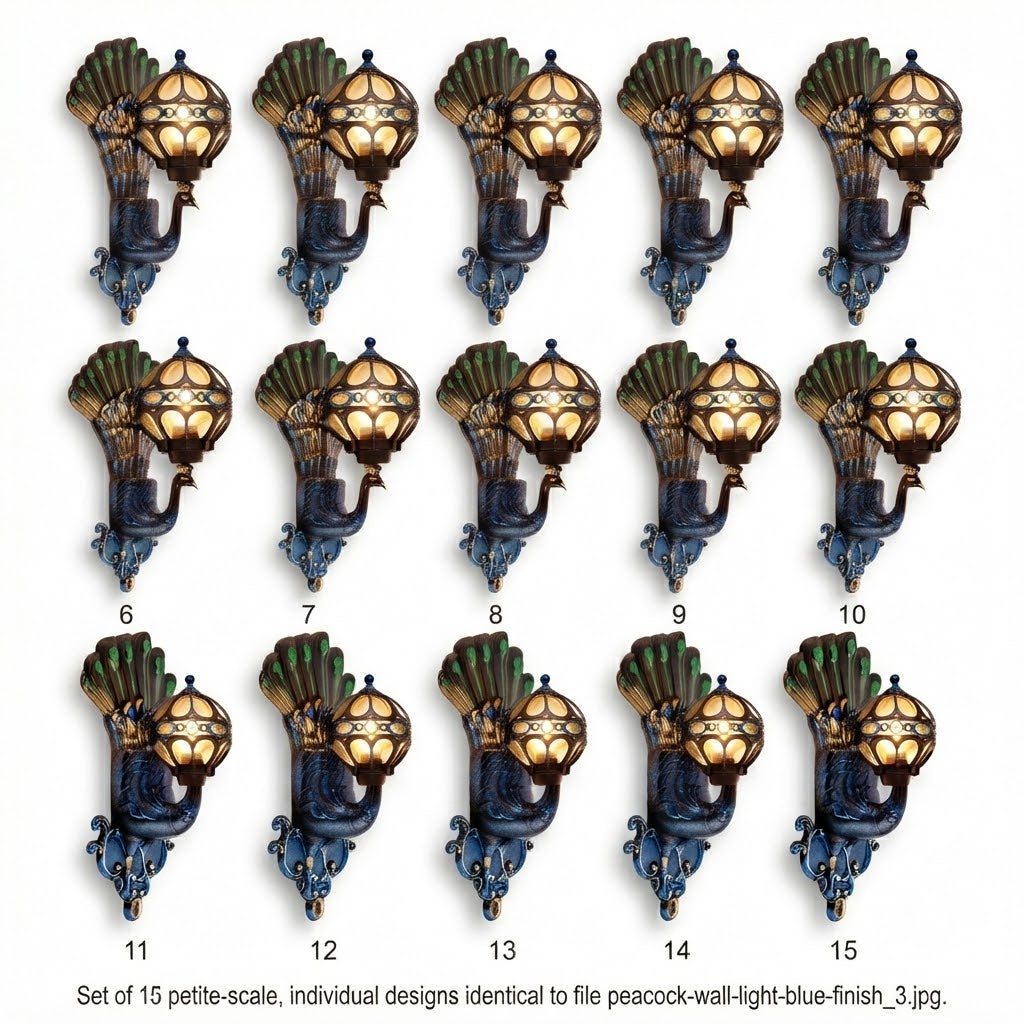 Peacock Outdoor Wall Light Retro European Aluminum Waterproof Hardwired — Black Bronze Sets
