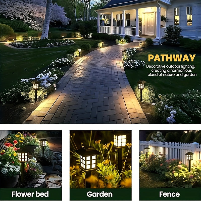 Solar Pathway Lights Waterproof Auto On-Off LED Outdoor Garden Patio IP44 — 6, 12 & 24-Pack
