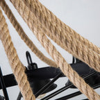 Epoch Vintage Industrial Rope Chandelier  Living Room