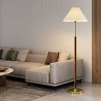 Ozawa Simple Walnut/Metal/Fabric, Table/Floor Lamp, Living Room