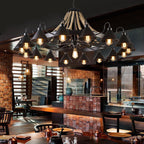 Epoch Vintage Industrial Rope Chandelier  Living Room