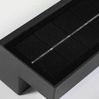 Ray Minimalist Black Solar-Powered Linear Outdoor Wall Lamp