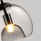 June Globe Glass Pendant Light, Amber/Smoky Grey