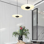Muto Nordic LED Frisbee Pendant Light Wood & Brown