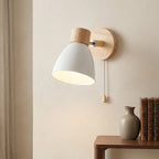 White Nordic wood wall sconce