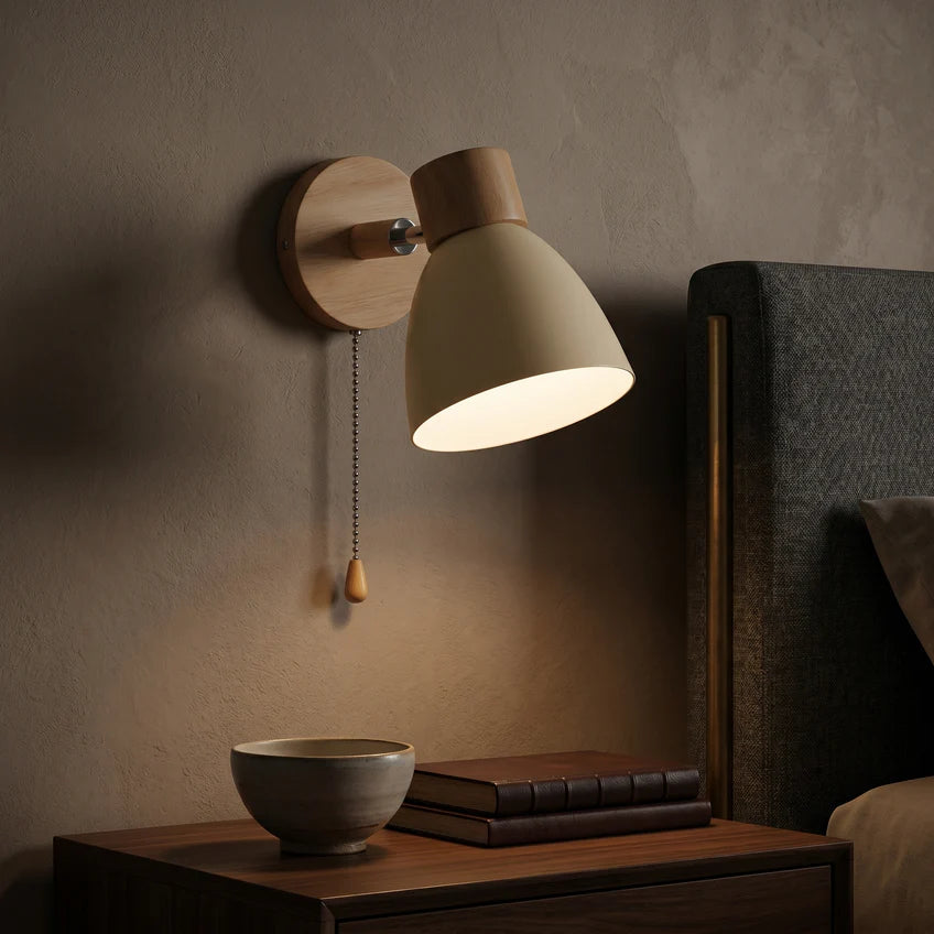 Nordic wood wall sconce dimensions
