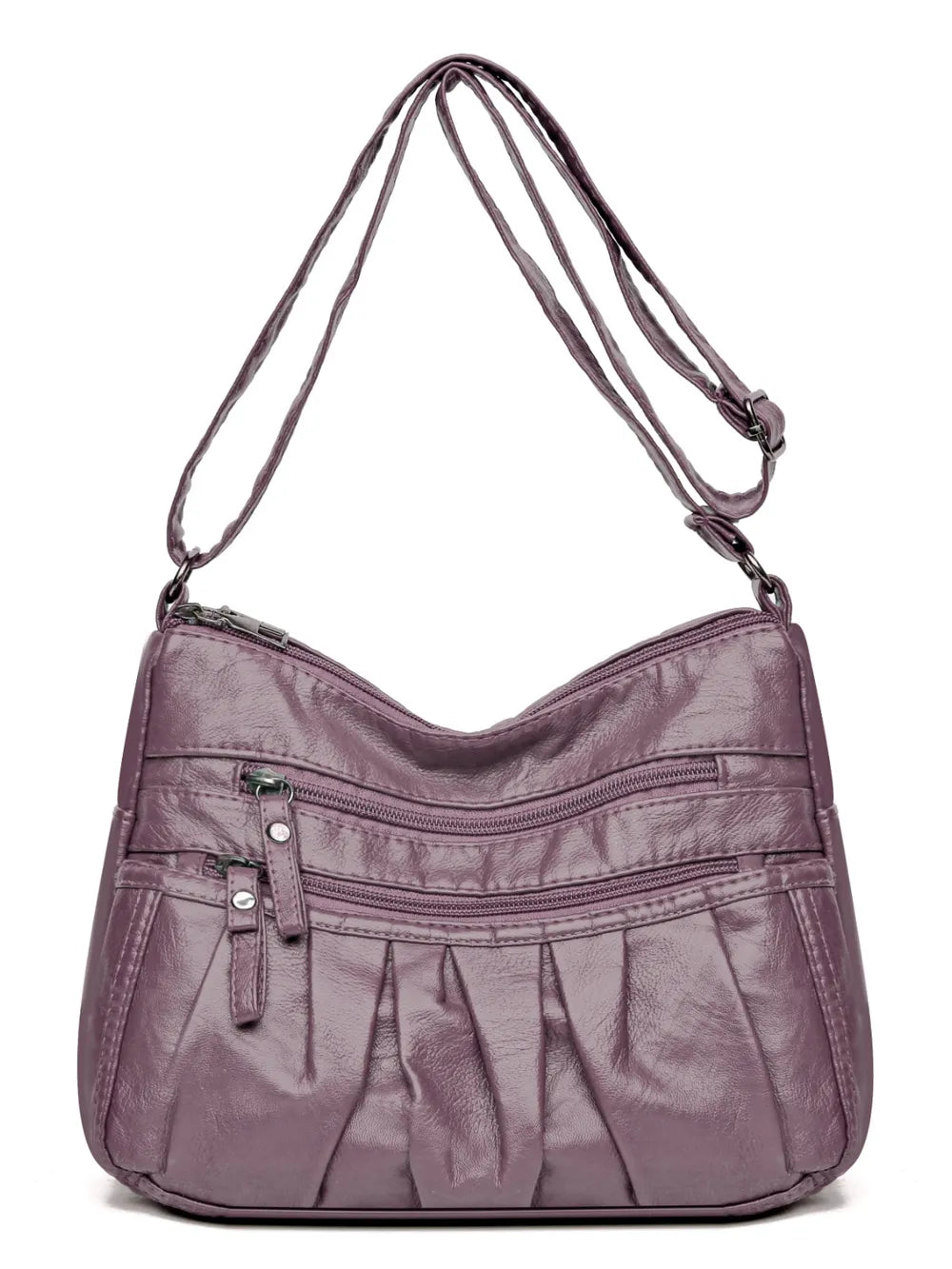 Sac à bandoulière en cuir PU froncé Arelia