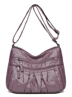 Arelia Ruched PU Leather Shoulder Bag