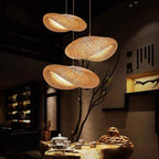 Rinwa Natural Pendant Light for Dining Room/Kitchen Island, Bamboo