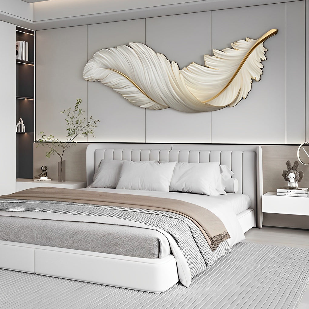 Feather Wall Lamp USB DC5V Remote Control LED Art Deco Bedroom Living Room