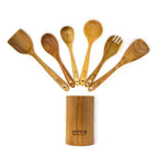 Wooden Acacia Kitchen Utensil - Set of 7