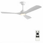 Ceiling Fan with LED Light 6-Speed DC Motor Indoor Outdoor Remote Dimmable — Black Walnut 42 to 52 Inch